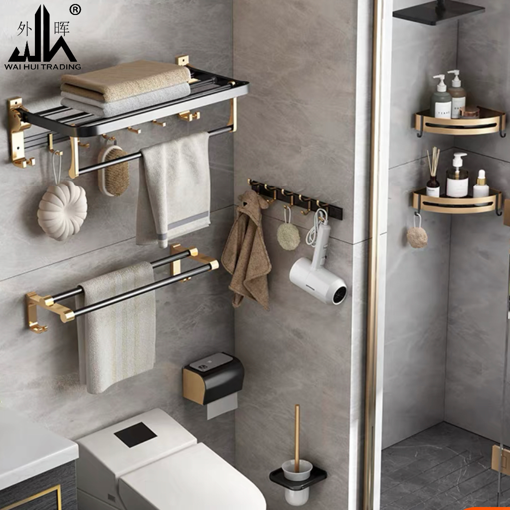 Bathroom racks, wall-hung towel racks, luxurious and punch-free toilets.