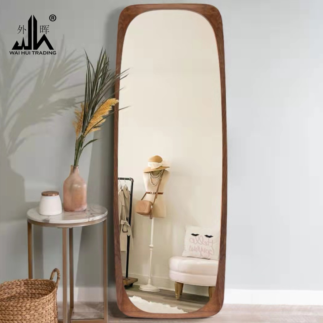 Nordic full body floor mirror light luxury Retro