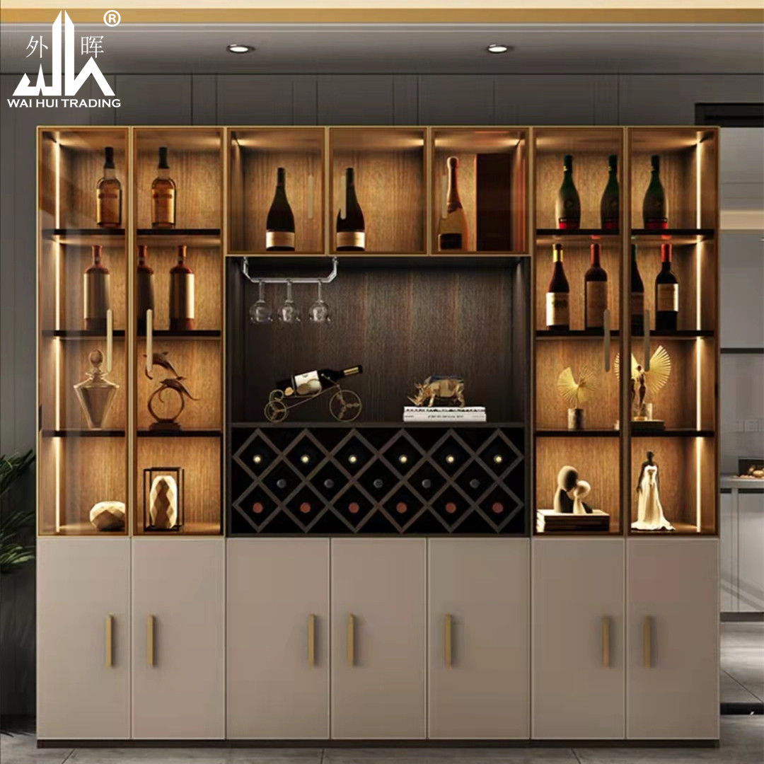 Glass door wine cabinet light luxury high-grade