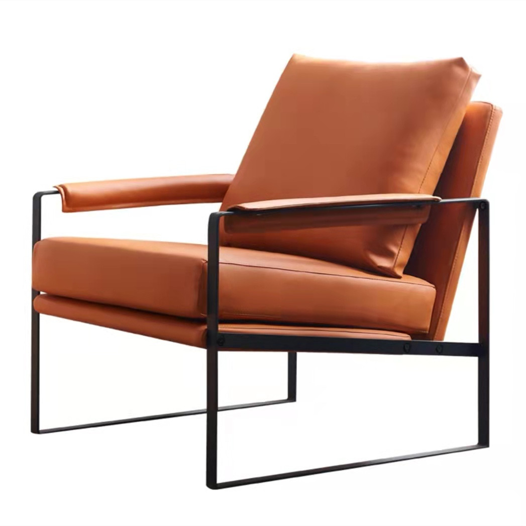 Italian light luxury iron leisure sofa chair