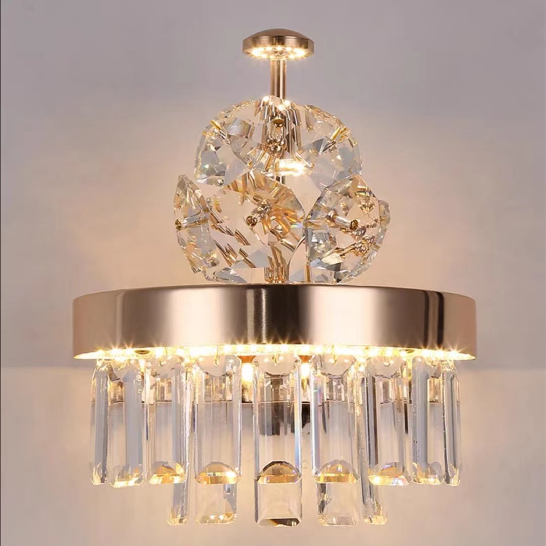 Light luxury crystal wall lamp