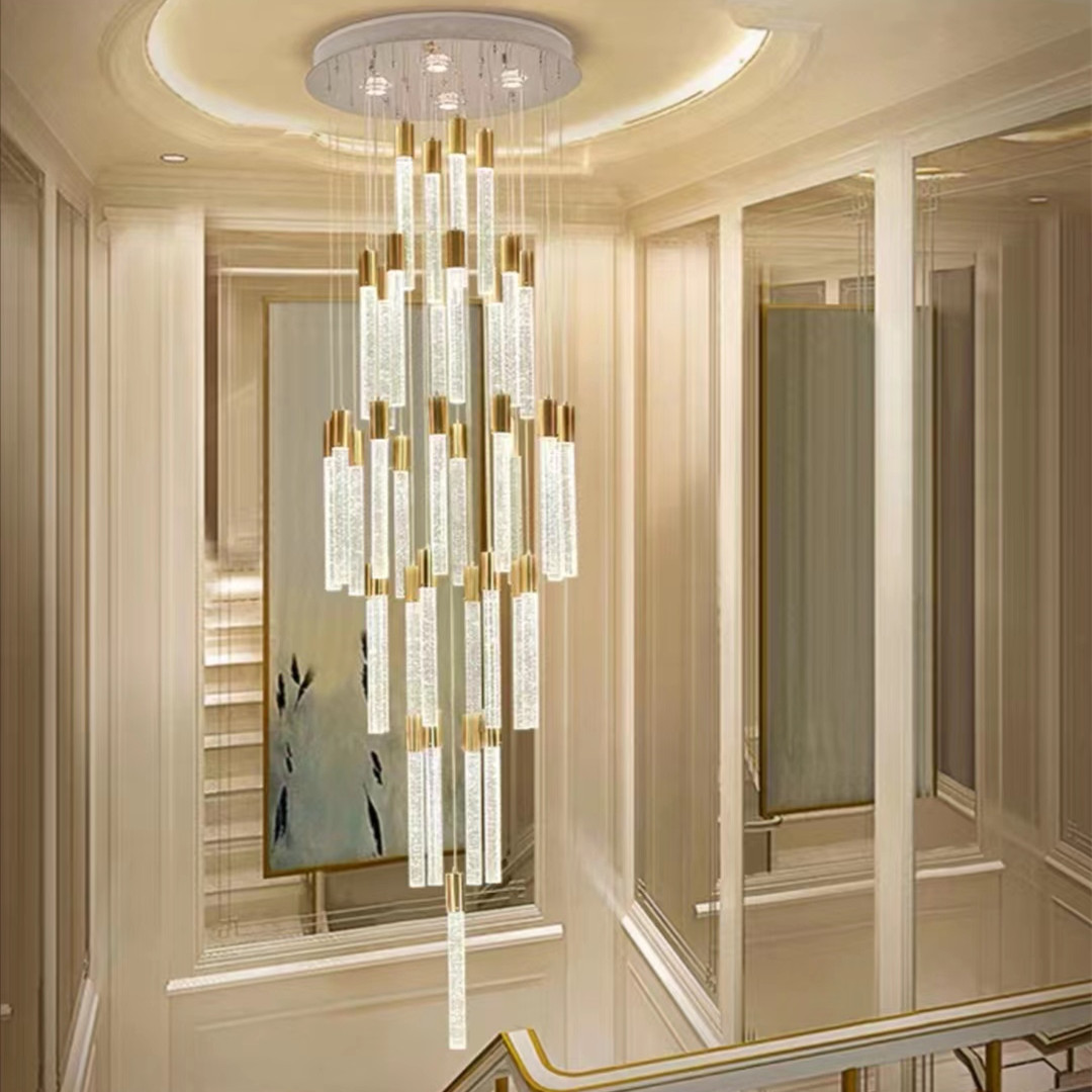 Light luxury revolving Crystal Chandelier