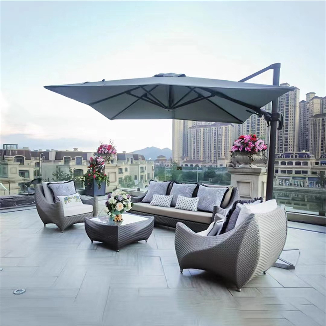 Outdoor art rattan sofa tea