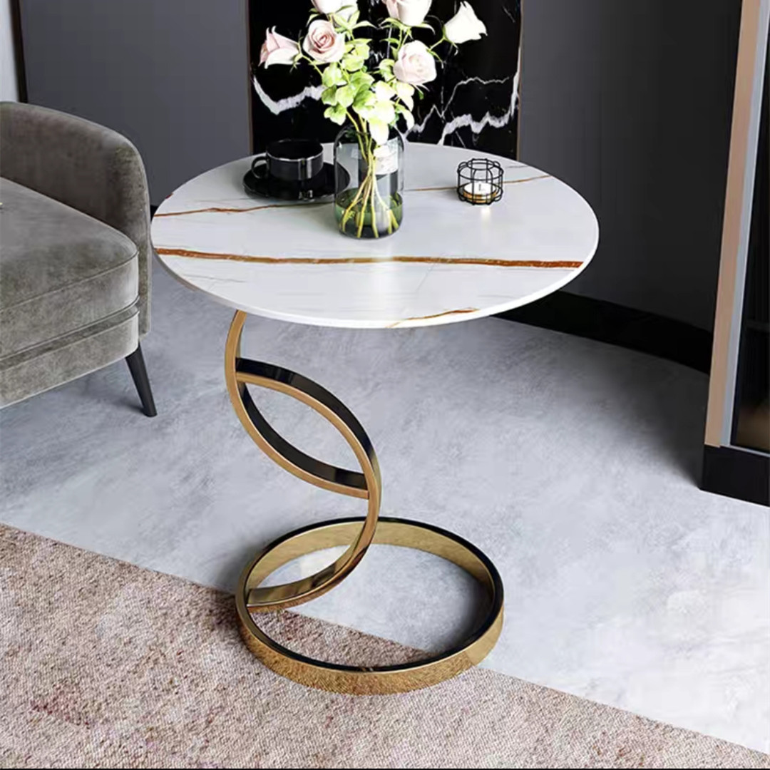 Italian extremely simple rock slab edge table