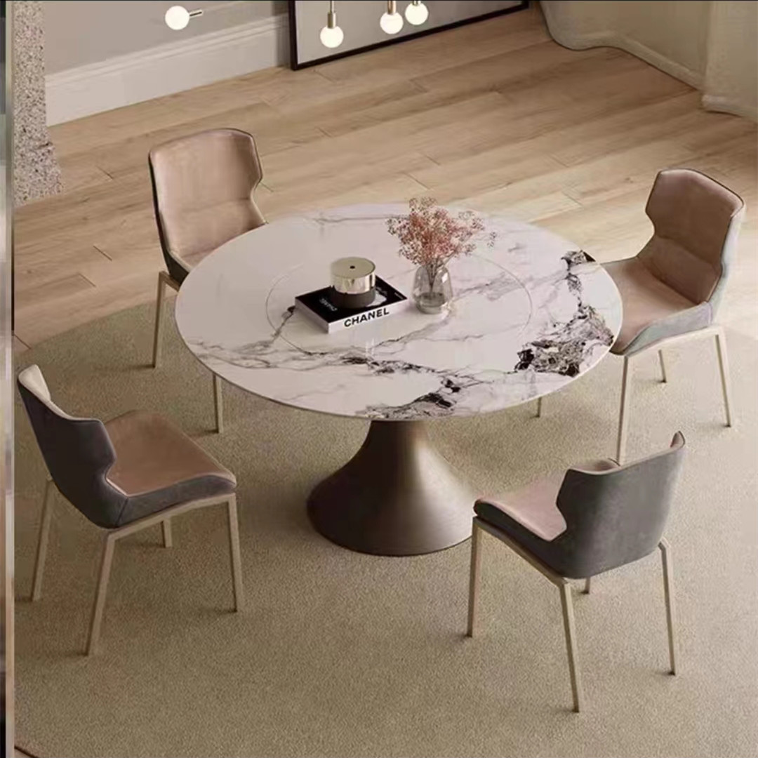 Rock table with inlaid turntable