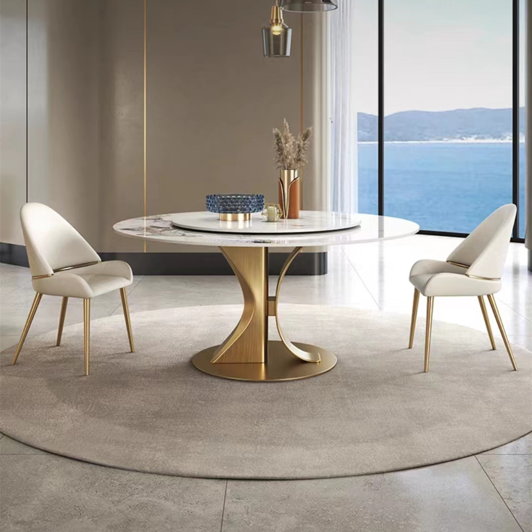 Creative light luxury modern rock plate table