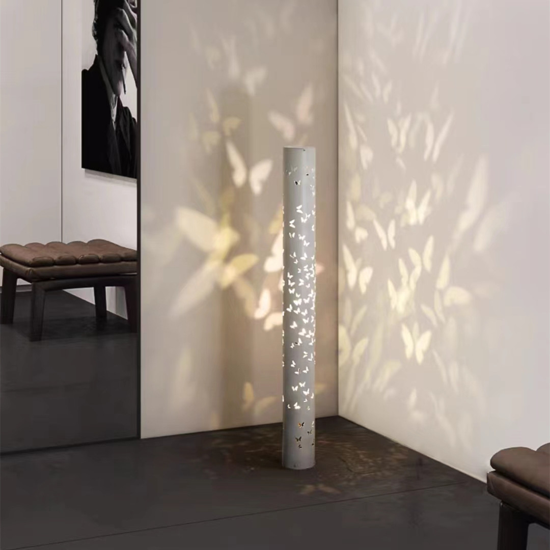 Butterfly shaped projection floor lamp